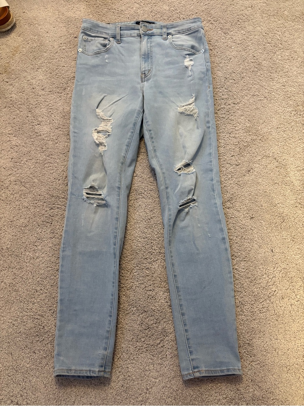 Aeropostale Light Blue Ripped Skinny Jeans - Women's